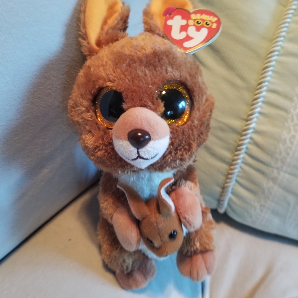 🦘 TY Plush Kangaroo and Joey Beanie Boo 🦘